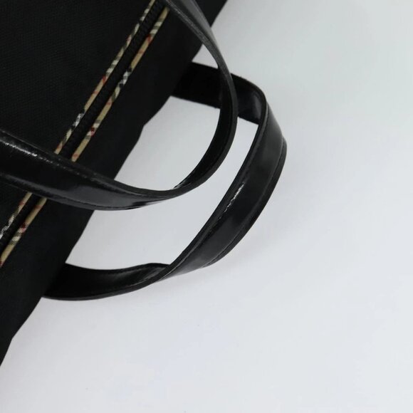 Burberrys Black label Hand Bag Canvas 2way Black Auth ti3104 - Picture 8 of 16